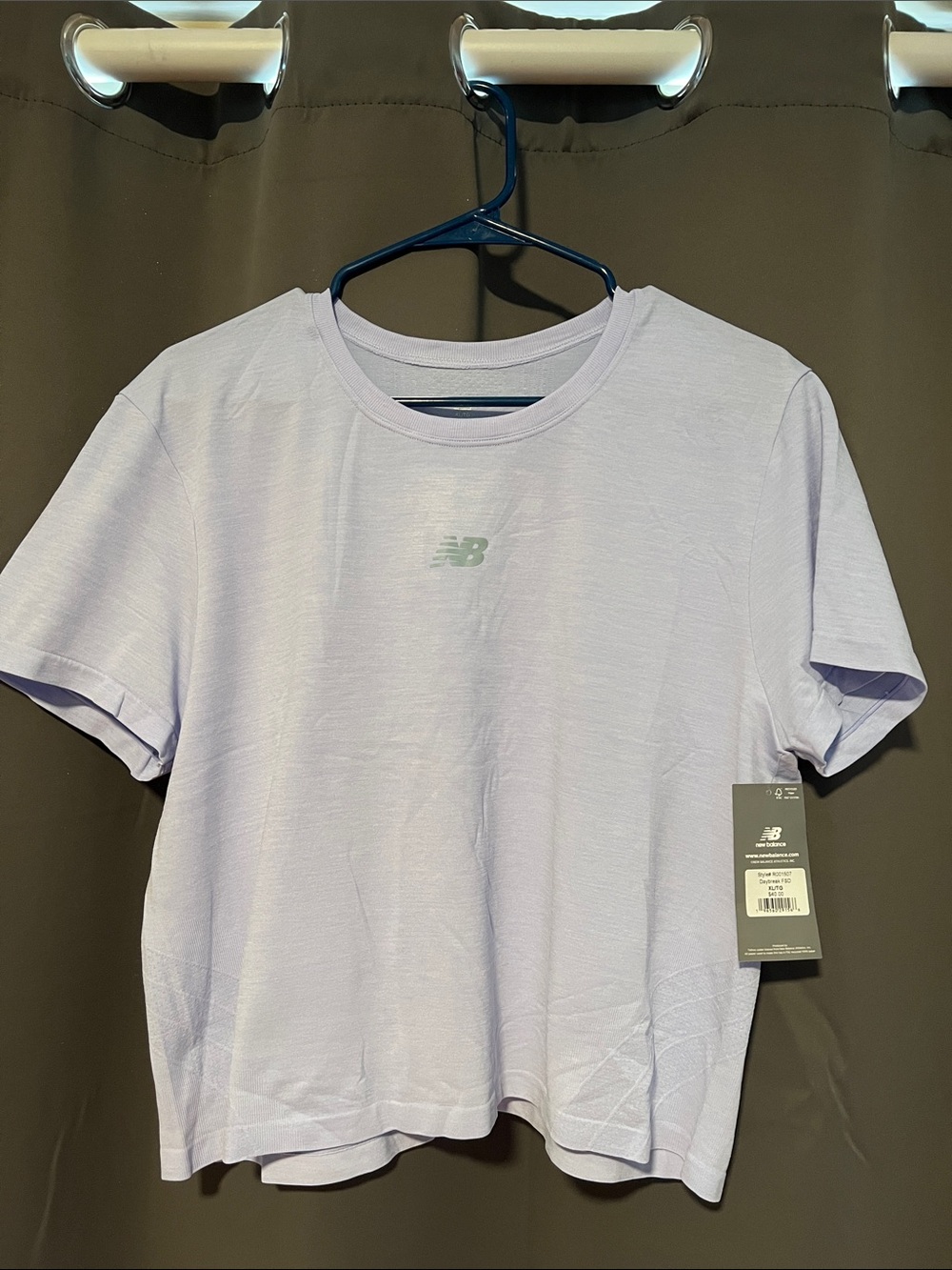 New Balance LilacLight lavender  Short Sleeve  Crop Crew Tee